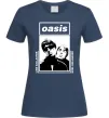Жіноча футболка Oasis Gallagher brothers Темно-синій фото