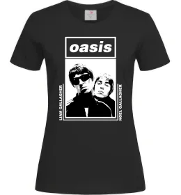 Жіноча футболка Oasis Gallagher brothers Чорний фото