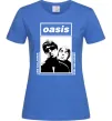 Жіноча футболка Oasis Gallagher brothers Яскраво-синій фото
