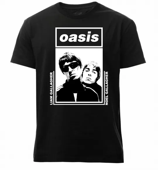 Чоловіча преміум футболка Oasis Gallagher brothers Чорний фото