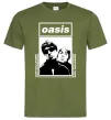 Чоловіча футболка Oasis Gallagher brothers Оливковий фото