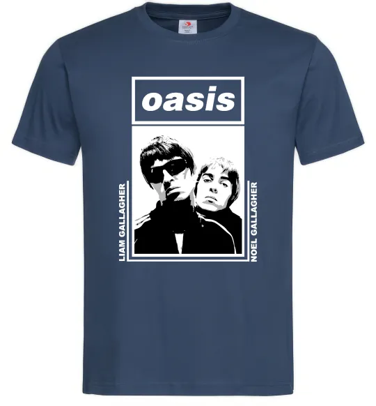 Чоловіча футболка Oasis Gallagher brothers Темно-синій фото