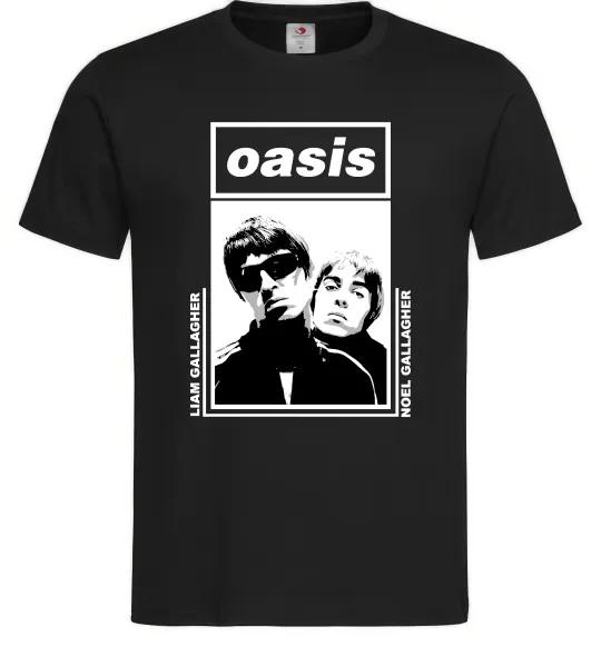 Чоловіча футболка Oasis Gallagher brothers Чорний фото