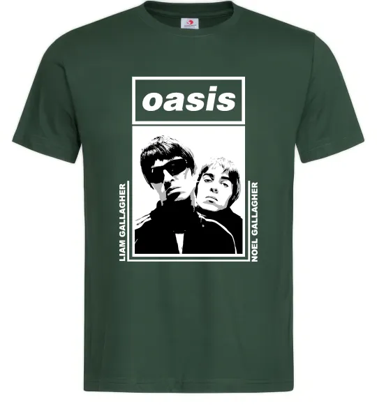 Чоловіча футболка Oasis Gallagher brothers Темно-зелений фото