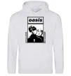 Мужская толстовка (худи) Oasis Gallagher brothers Серый меланж фото