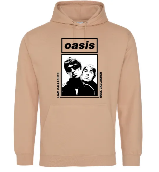 Женская толстовка (худи) Oasis Gallagher brothers Песочный фото