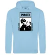 Женская толстовка (худи) Oasis Gallagher brothers Голубой Женская толстовка (худи) Oasis Gallagher brothers Голубой фото