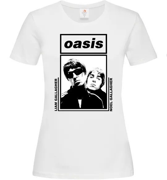 Жіноча футболка Oasis Gallagher brothers Білий фото