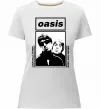 Жіноча преміум футболка Oasis Gallagher brothers Білий фото