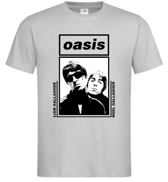 Чоловіча футболка Oasis Gallagher brothers Сірий фото