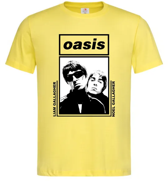 Чоловіча футболка Oasis Gallagher brothers Лимонний фото