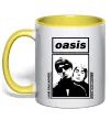 Чашка с цветной ручкой Oasis Gallagher brothers Солнечно желтый фото
