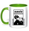 Чашка с цветной ручкой Oasis Gallagher brothers Зеленый фото