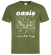 Чоловіча футболка Oasis definitely maybe Оливковий фото