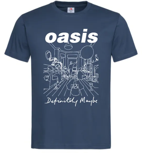 Чоловіча футболка Oasis definitely maybe Темно-синій фото