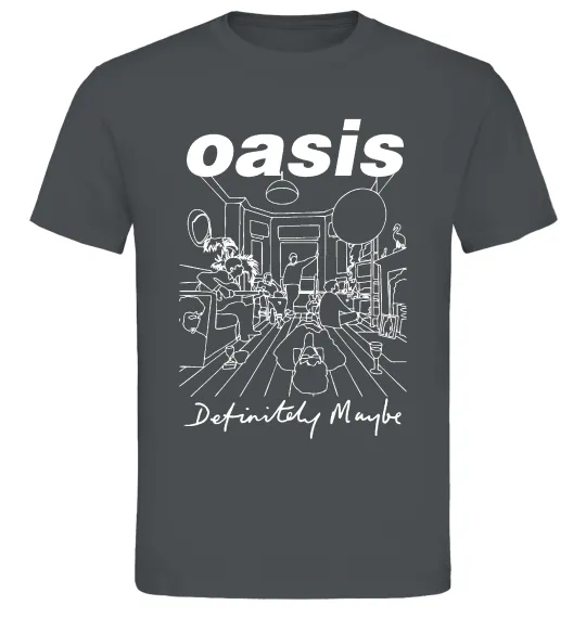 Чоловіча футболка Oasis definitely maybe Графіт фото