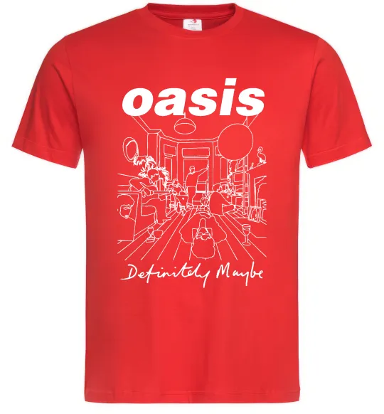 Чоловіча футболка Oasis definitely maybe Червоний фото