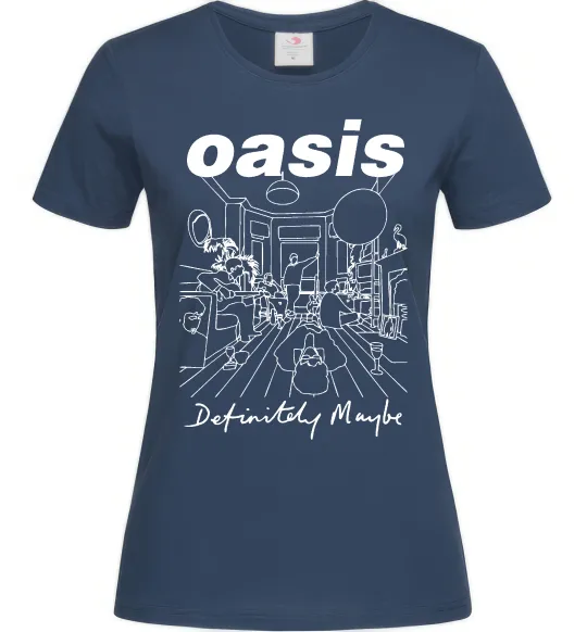 Жіноча футболка Oasis definitely maybe Темно-синій фото
