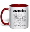 Чашка з кольоровою ручкою Oasis definitely maybe Червоний фото