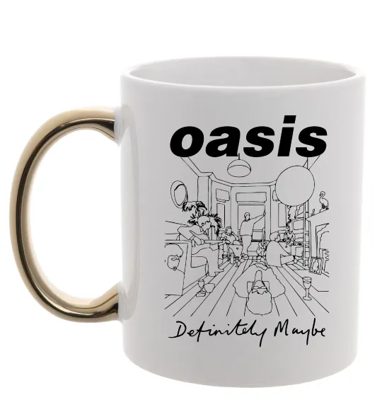 Чашка з кольоровою ручкою Oasis definitely maybe Золото фото