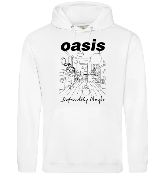 Мужская толстовка (худи) Oasis definitely maybe Белый фото