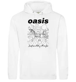 Мужская толстовка (худи) Oasis definitely maybe Белый фото