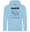 Мужская толстовка (худи) Oasis definitely maybe Голубой фото