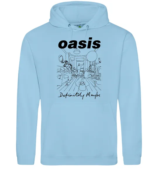 Женская толстовка (худи) Oasis definitely maybe Голубой фото