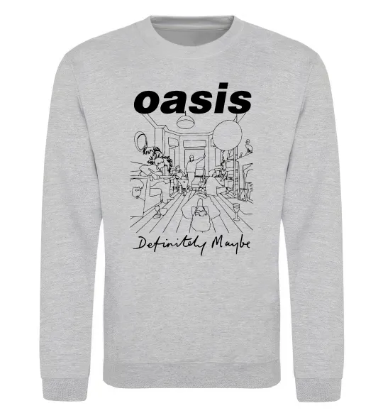 Свитшот Oasis definitely maybe Серый меланж фото