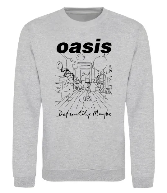 Свитшот Oasis definitely maybe Серый меланж фото