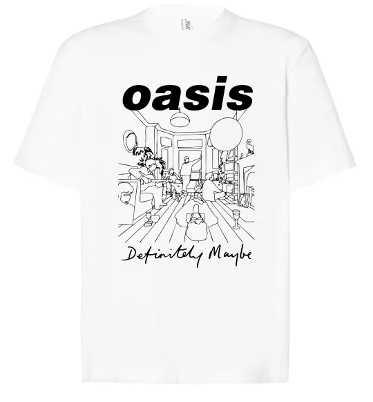 Футболка Оверсайз Oasis definitely maybe Білий фото