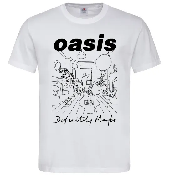 Чоловіча футболка Oasis definitely maybe Білий фото