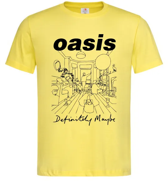 Чоловіча футболка Oasis definitely maybe Лимонний фото