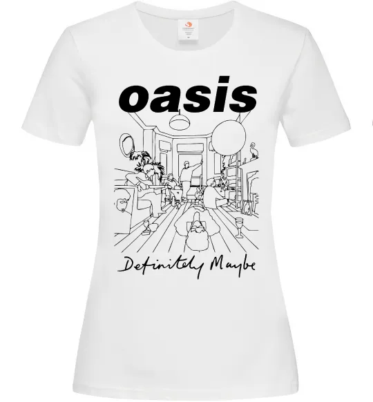 Жіноча футболка Oasis definitely maybe Білий фото