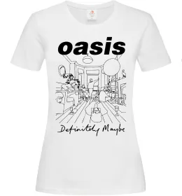 Жіноча футболка Oasis definitely maybe Білий фото