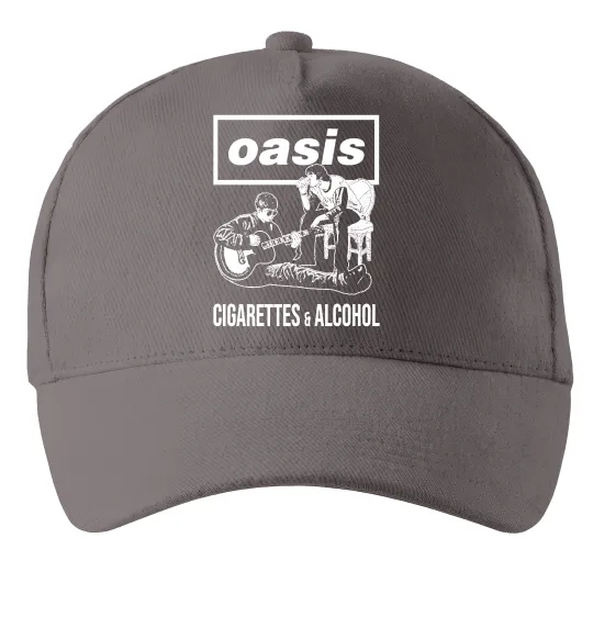 Кепка Oasis cigarettes and alcohol Серый фото