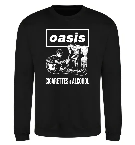 Свитшот Oasis cigarettes and alcohol Черный фото