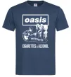 Чоловіча футболка Oasis cigarettes and alcohol Темно-синій фото