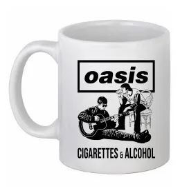 Чашка керамічна Oasis cigarettes and alcohol Білий фото