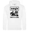 Мужская толстовка (худи) Oasis cigarettes and alcohol Белый фото