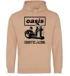 Мужская толстовка (худи) Oasis cigarettes and alcohol Песочный фото