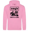 Женская толстовка (худи) Oasis cigarettes and alcohol Розовый фото