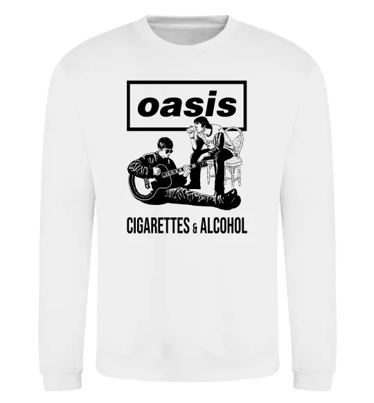Свитшот Oasis cigarettes and alcohol Белый фото