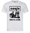 Чоловіча футболка Oasis cigarettes and alcohol Білий фото