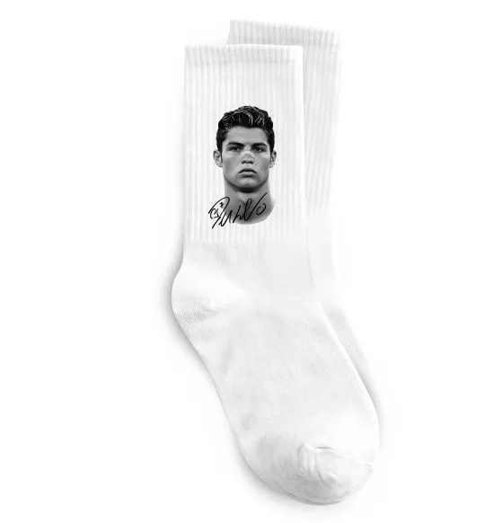 Шкарпетки Молодий Ronaldo, розмір - 39-41 Білий фото