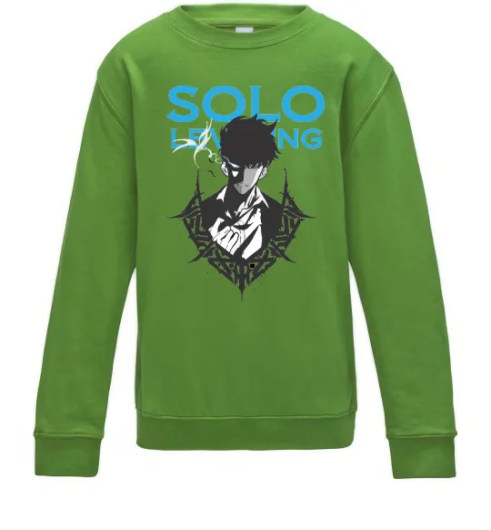 Дитячий світшот Solo leveling Лаймовий фото