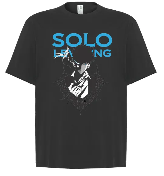 Футболка Оверсайз Solo leveling Чорний фото