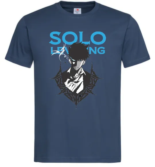 Чоловіча футболка Solo leveling Темно-синій фото
