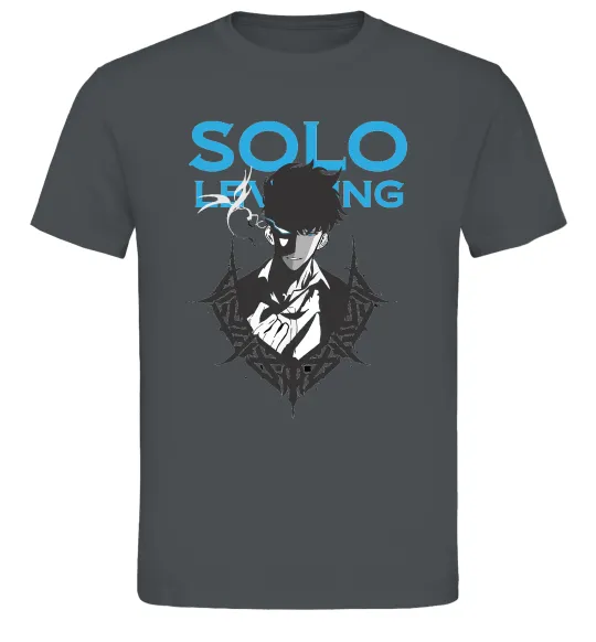 Чоловіча футболка Solo leveling Графіт фото