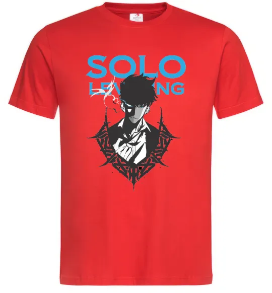Чоловіча футболка Solo leveling Червоний фото